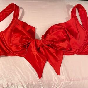 Adore Me Valentines Day Red Lingerie Bra Ribbon Bow Womens Medium